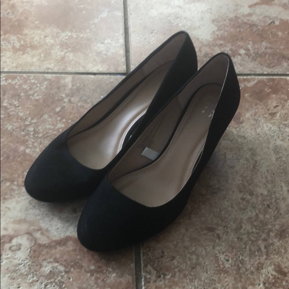 Black Suede Wedge